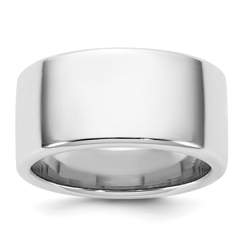 14k White Gold 10mm European Comfort Fit Wedding Band Ring