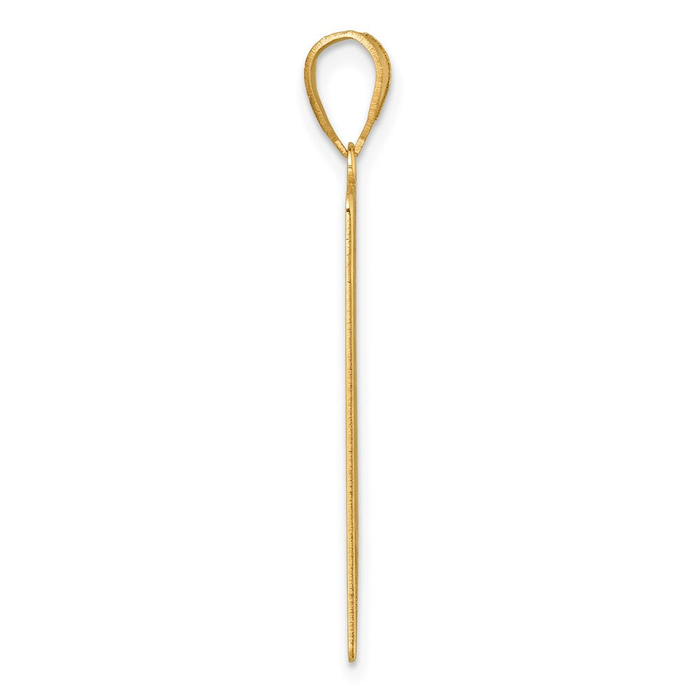 14K Yellow Gold Judgement Tarot Card Pendant