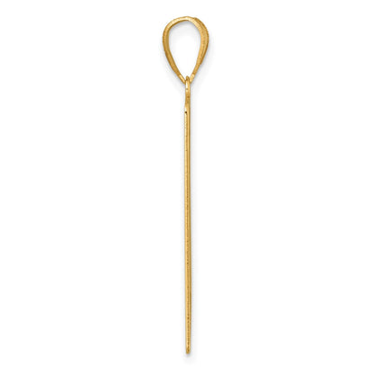 14K Yellow Gold Judgement Tarot Card Pendant