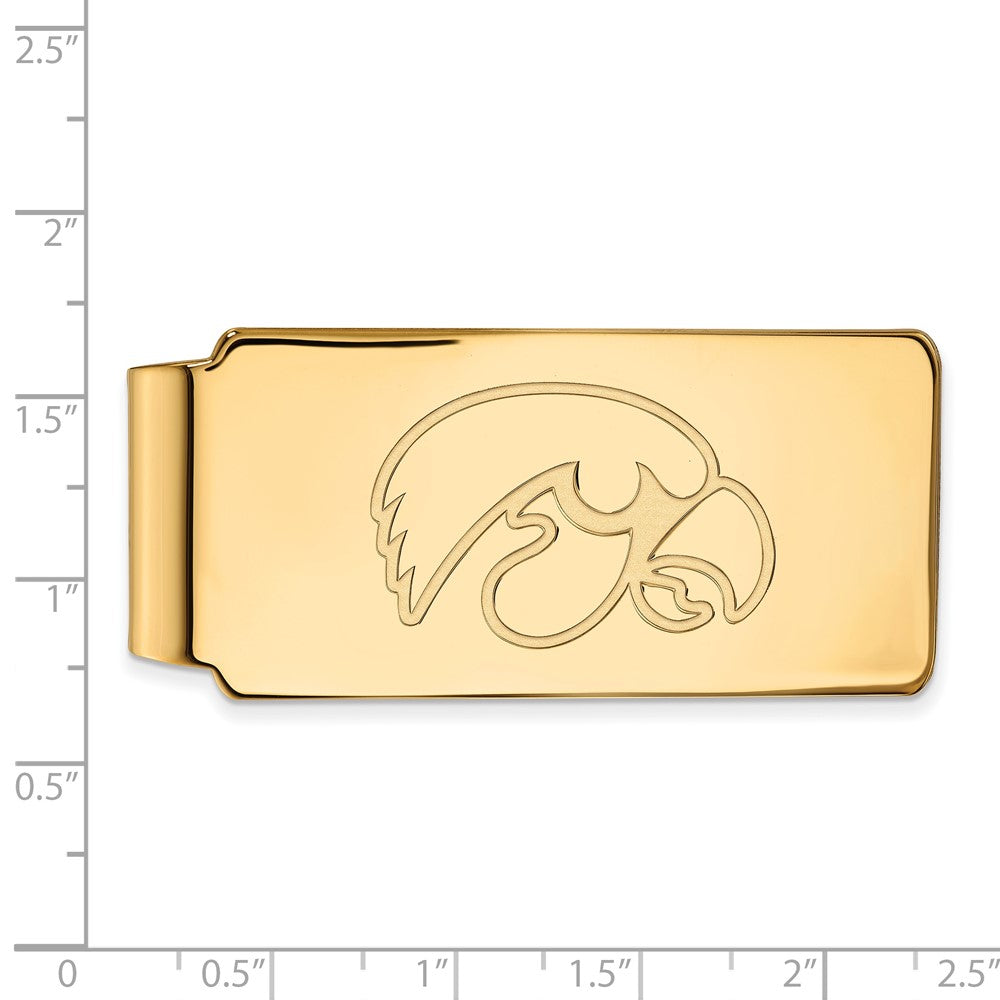 10K Yellow Gold Gold LogoArt University of Iowa Hawk Money Clip