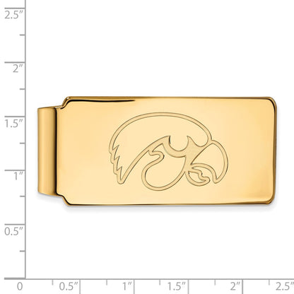 10K Yellow Gold Gold LogoArt University of Iowa Hawk Money Clip