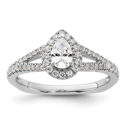 14K White Gold DiamondSemi-Mount Ring