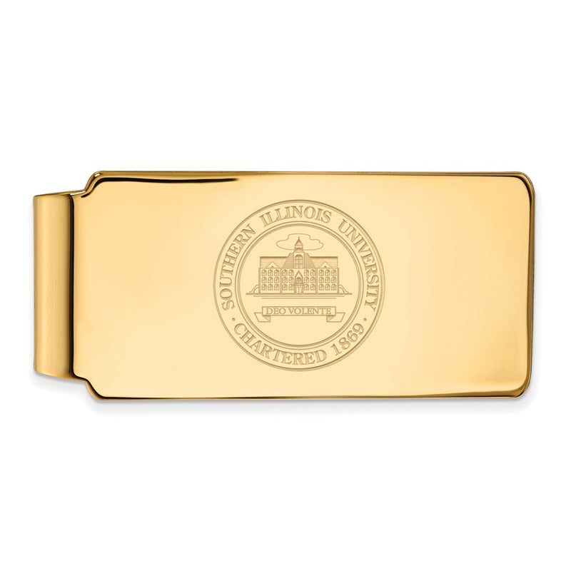 14K Yellow Gold Gold LogoArt Southern Illinois University Crest Money Clip