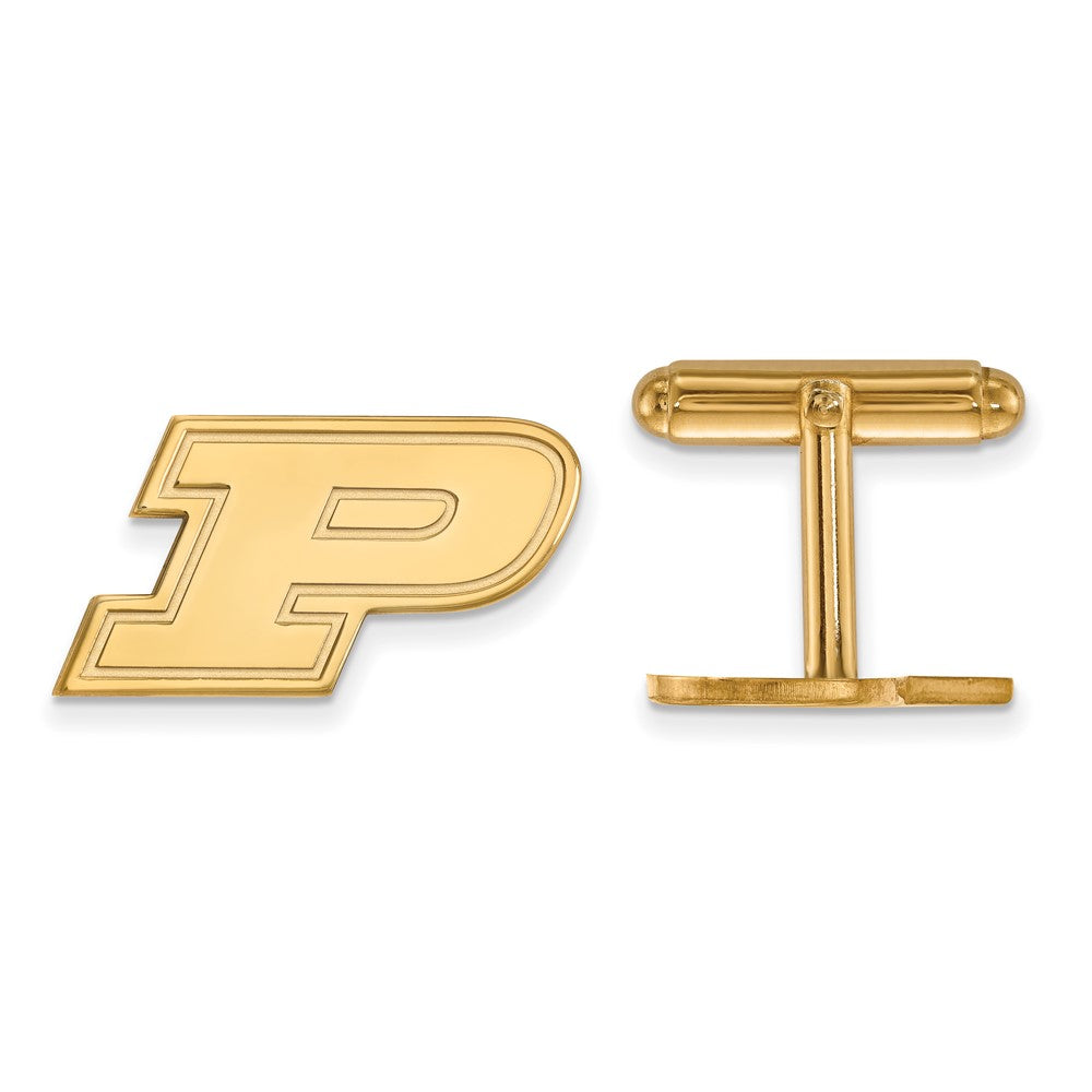 14K Yellow Gold Gold LogoArt Purdue University Letter P Cuff Links