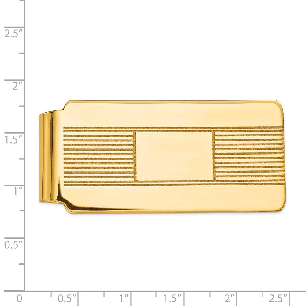 14K Yellow Gold Men's Engravable Money Clip