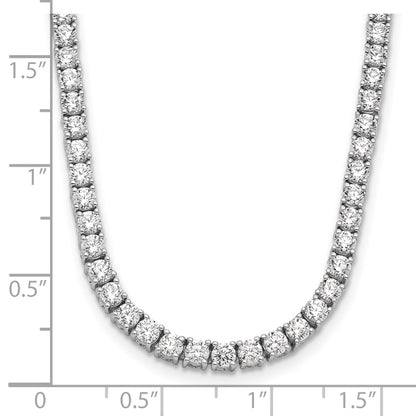 14K White Gold 10 carat Lab Grown Diamond VS+ F+ Complete 16 Inch Tennis Necklace