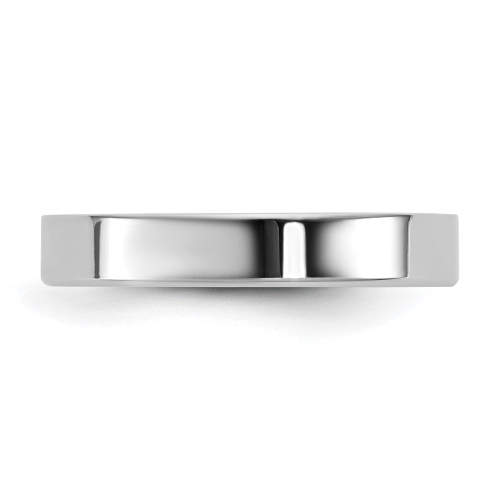 14k White Gold 3.5mm LTW Flat Wedding Band Ring