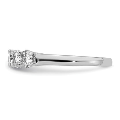 14K White Gold 5-Stone Shared Prong 1.5 carat Round Complete Diamond Wedding Band Ring