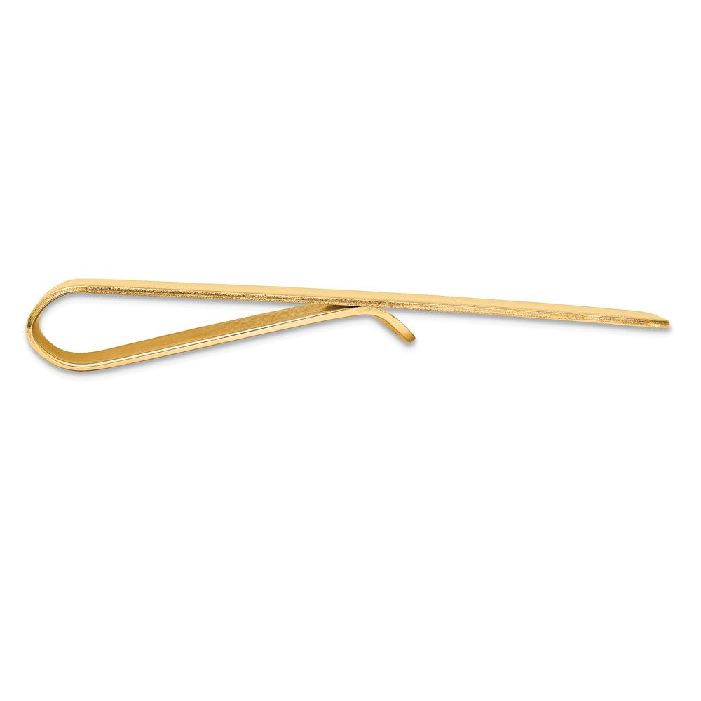 14K Yellow Gold Men's Grooved Polished Money Clip