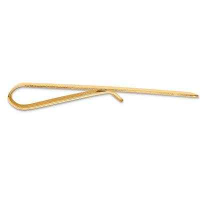 14K Yellow Gold Men's Grooved Polished Money Clip