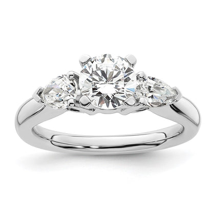 14k White Gold Real Diamond Wedding Band