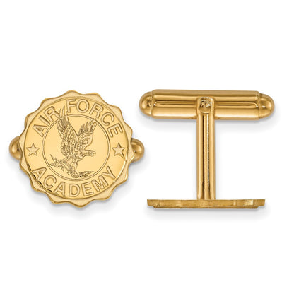 14K Yellow Gold Gold LogoArt United States Air Force Academy Crest Cuff Links