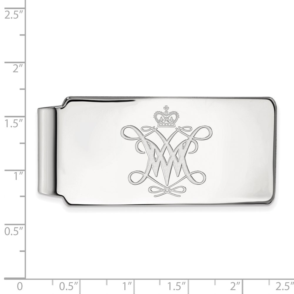 14K White Gold LogoArt College of William and Mary Money Clip