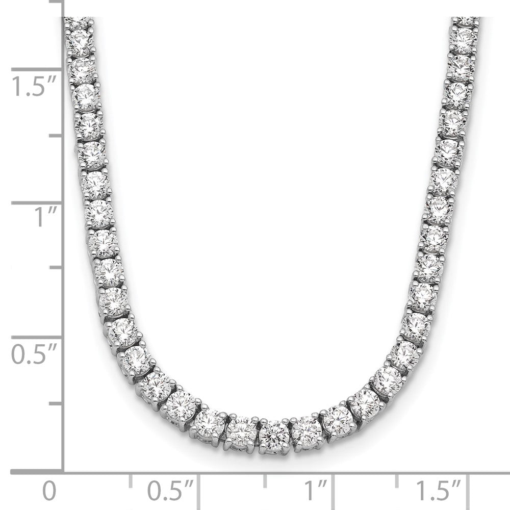 14K White Gold 10 carat Certified Lab Grown Diamond VS+ F+ Complete 16 Inch Tennis Necklace