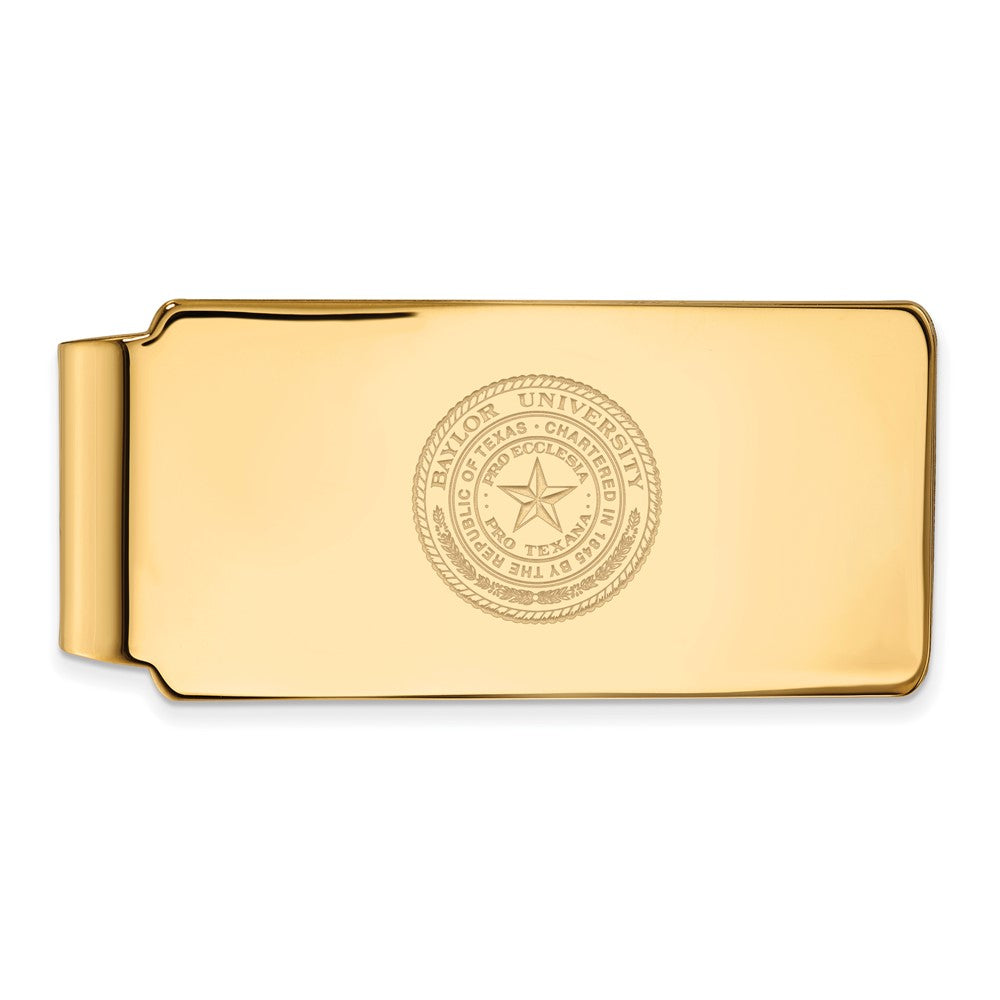10K Yellow Gold Gold LogoArt Baylor University Crest Money Clip