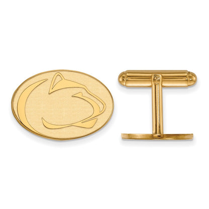 14K Yellow Gold Gold LogoArt Penn State University Lion Cuff Links