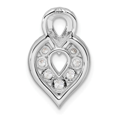 14K White Gold Polished 5/8 carat Diamond Fancy Chain Slide