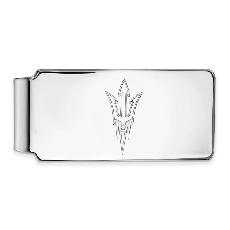 14K White Gold LogoArt Arizona State University Pitchfork Money Clip