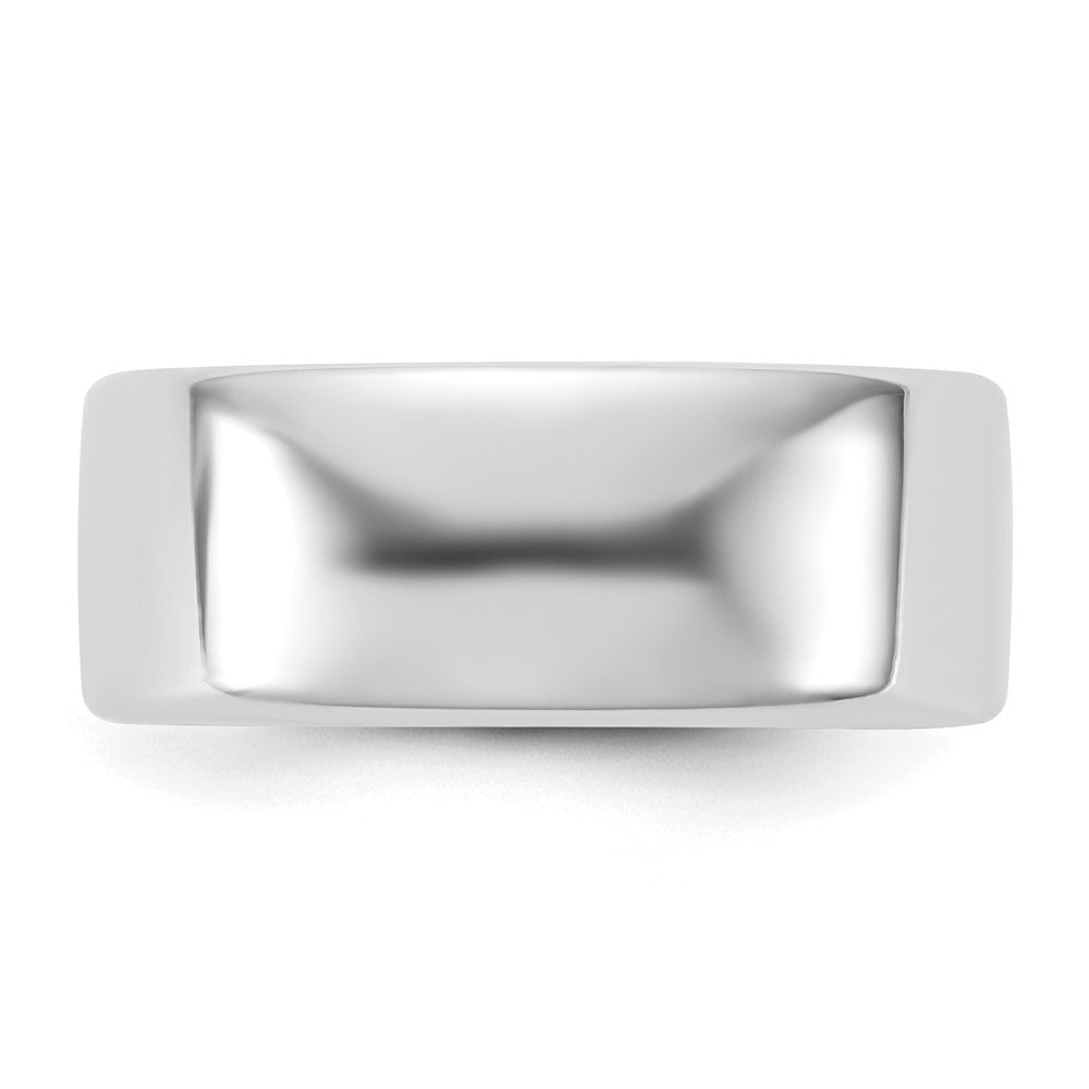 14k White Gold 8mm European Comfort Fit Wedding Band Ring