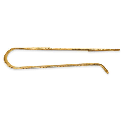 14K Yellow Gold Polished Textured Dollar Sign Money Clip