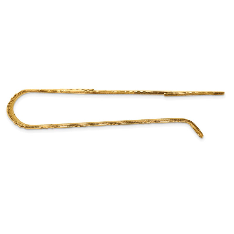 14K Yellow Gold Polished Textured Dollar Sign Money Clip