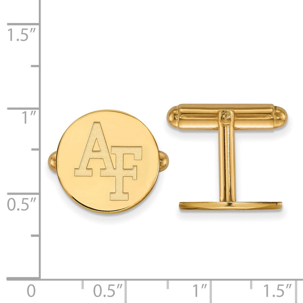 14K Yellow Gold Gold LogoArt United States Air Force Academy A-F Cuff Links