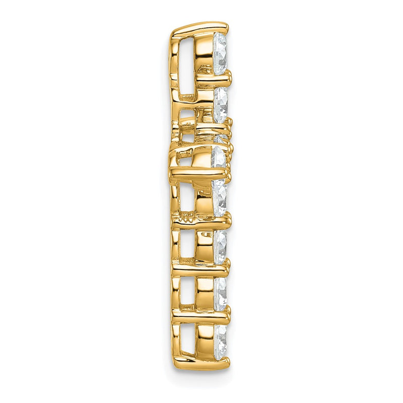 14K Yellow Gold Certified Lab Grown Diamond 3ctw VS DEF Cross Pendant