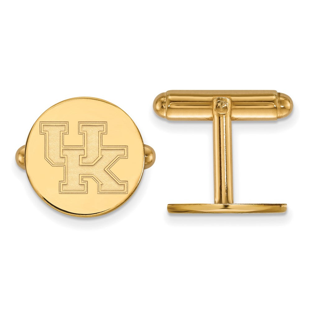 14K Yellow Gold Gold LogoArt University of Kentucky U-K Cuff Links