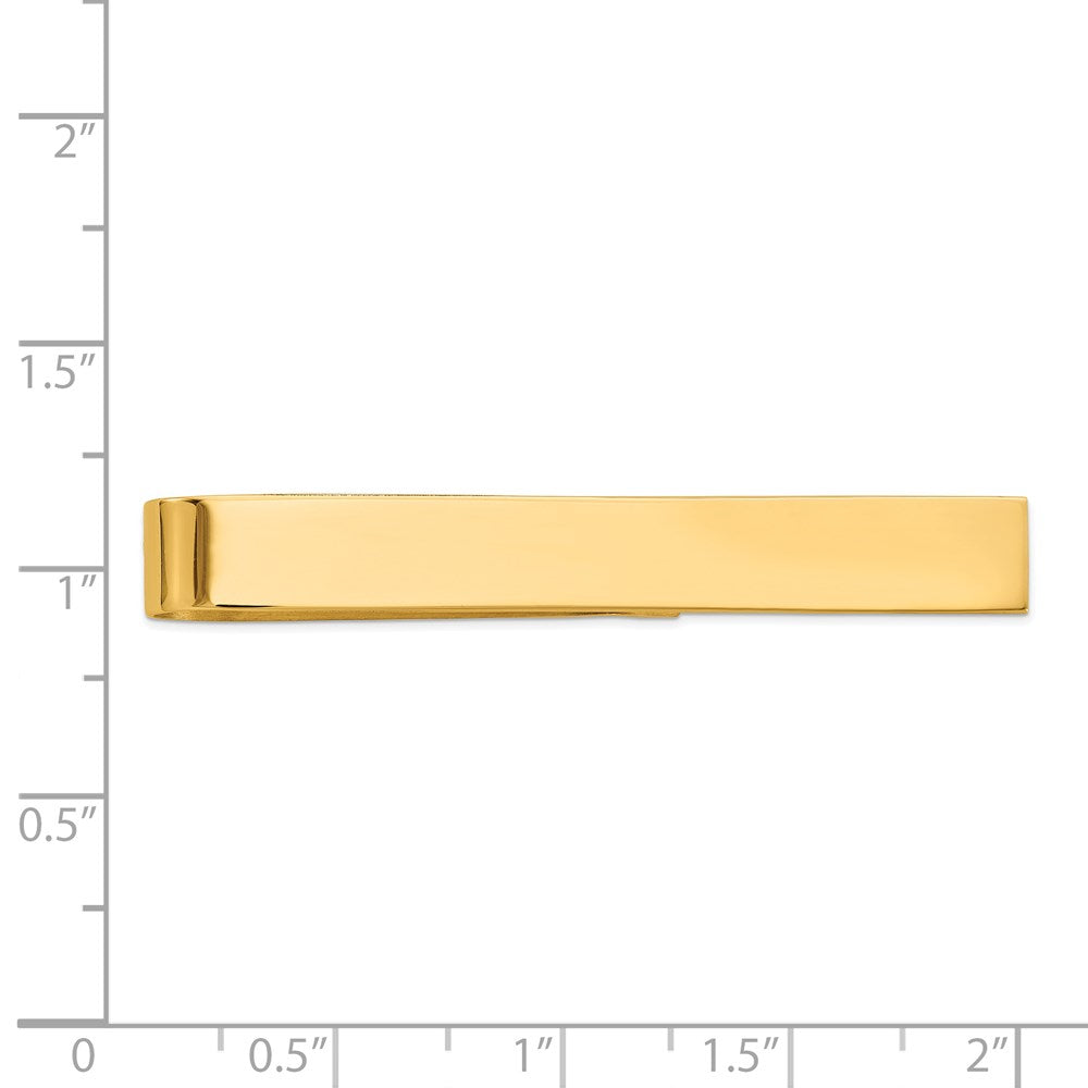 14K Yellow Gold Men's Polished Tie Bar
