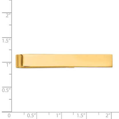 14K Yellow Gold Men's Polished Tie Bar