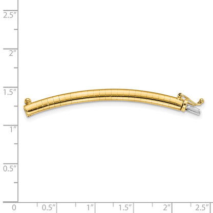 10K Yellow Gold 4mm Omega Extender for 2 Inch Necklace