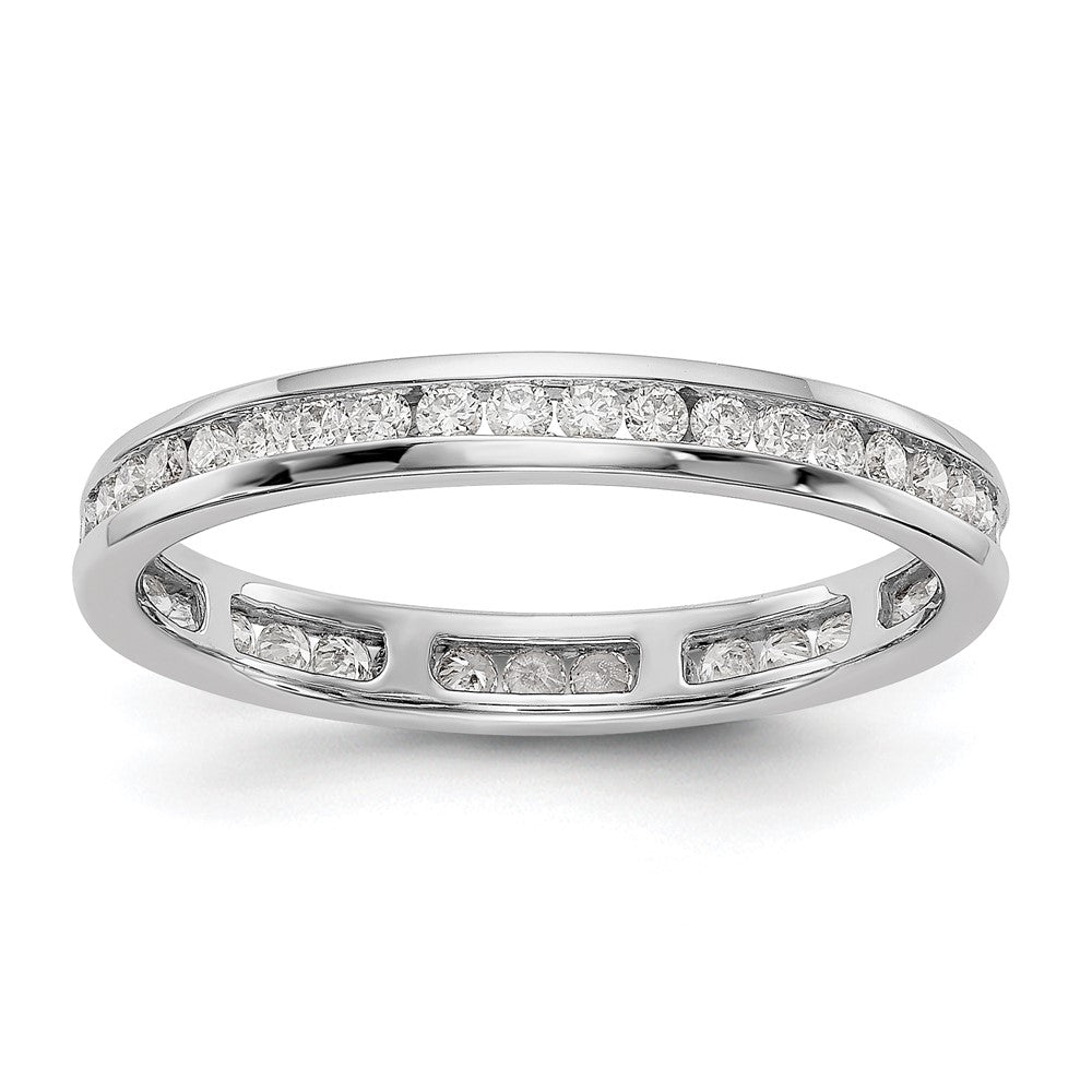 14k White Gold SI2-I1(H/I) Channel Set Eternity Wedding Band Ring