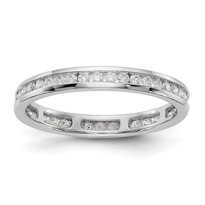 14k White Gold SI2-I1(H/I) Channel Set Eternity Wedding Band Ring
