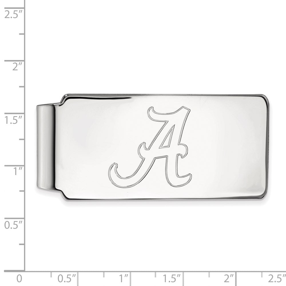 14K White Gold LogoArt University of Alabama Money Clip