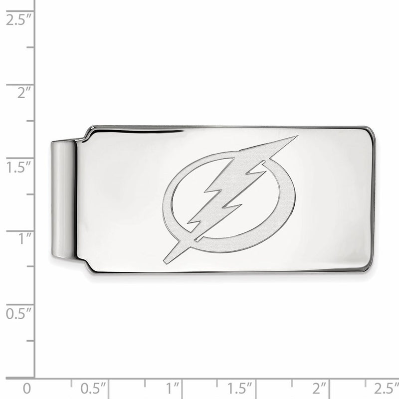 10K White Gold NHL LogoArt Tampa Bay Lightning Money Clip