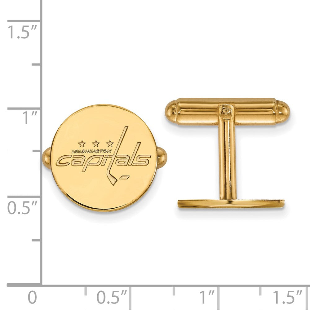 14K Yellow Gold Gold NHL LogoArt Washington Capitals Cuff Links