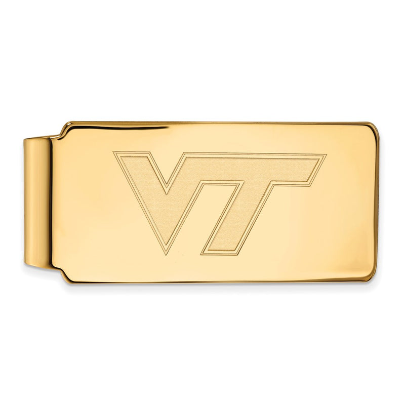 14K Yellow Gold Gold LogoArt Virginia Tech V-T Money Clip