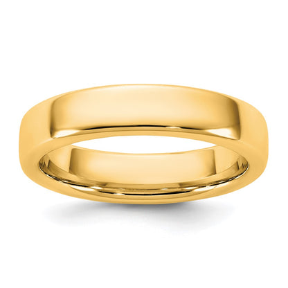 14K Yellow Gold 4.5mm European Comfort Fit Wedding Band Ring