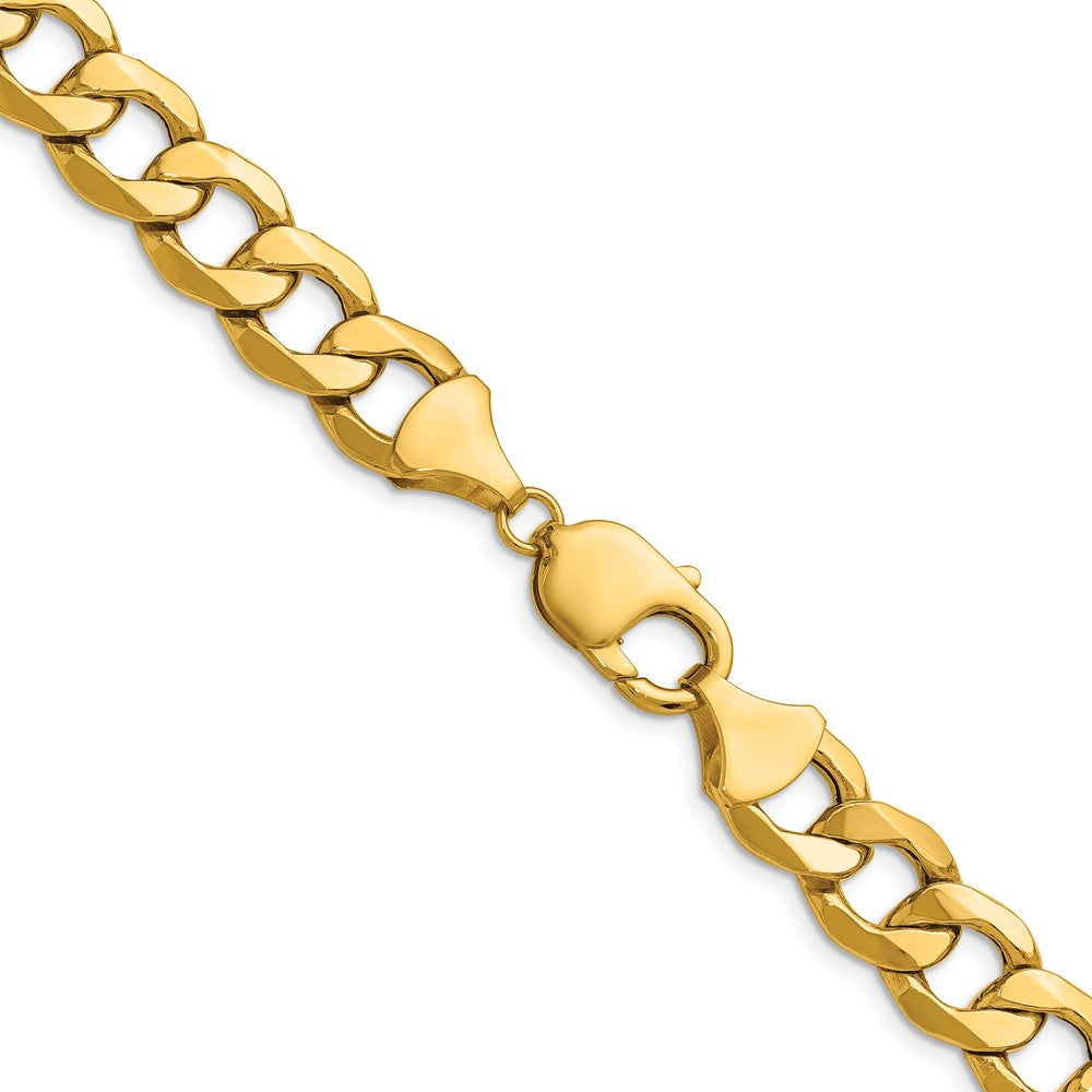 14K Yellow Gold 11.3mm Semi-Solid Curb Chain Necklace