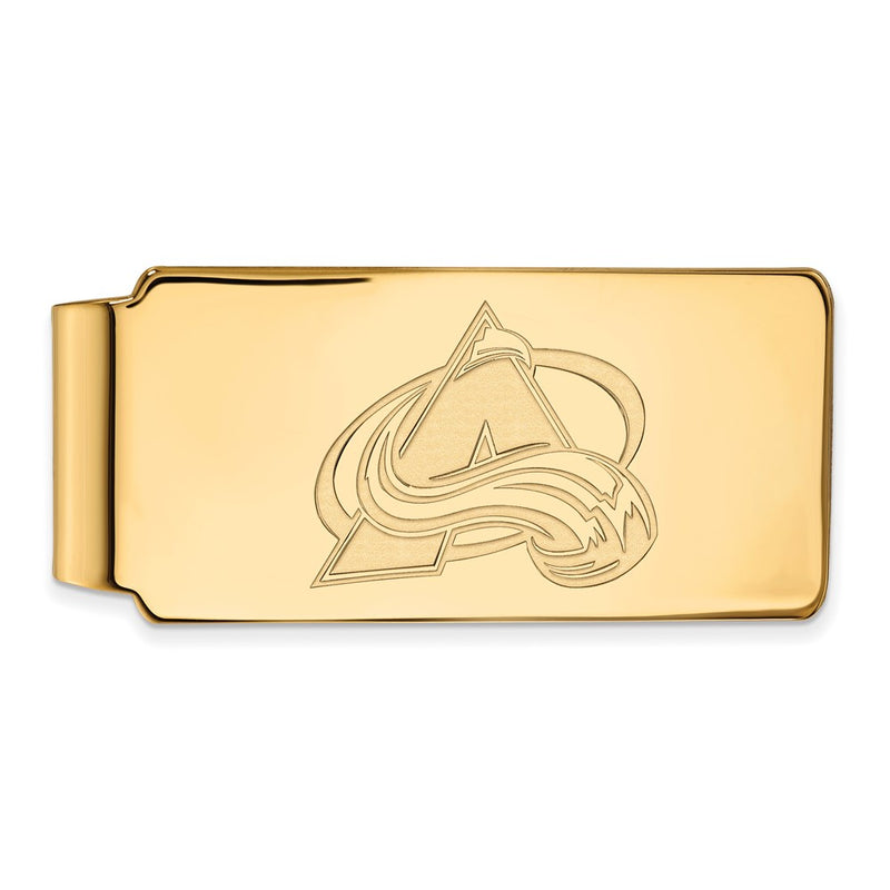 14K Yellow Gold Gold NHL LogoArt Colorado Avalanche Money Clip