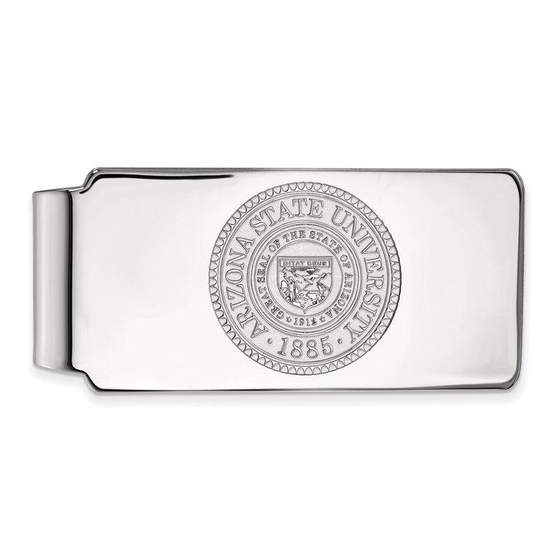 14K White Gold LogoArt Arizona State University Crest Money Clip