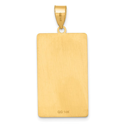 14K Yellow Gold The Fool Tarot Card Pendant