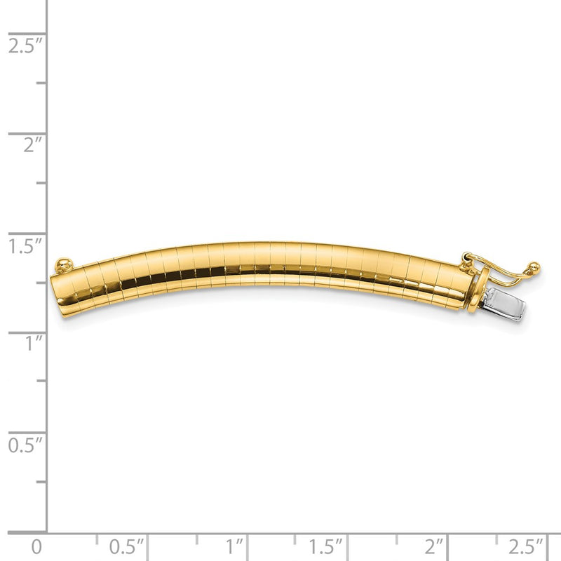 10K Yellow Gold 6mm Omega Extender for 2 Inch Necklace