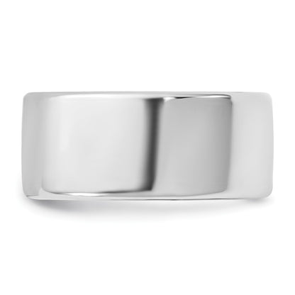 14k White Gold 9mm European Comfort Fit Wedding Band Ring