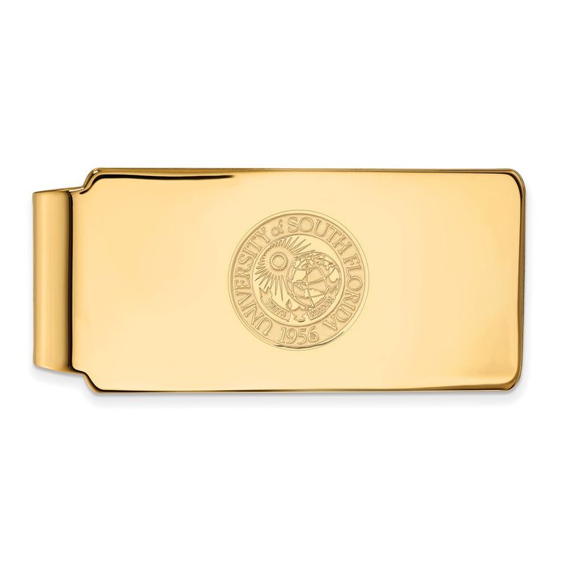 14K Yellow Gold Gold LogoArt University of South Florida Crest Money Clip