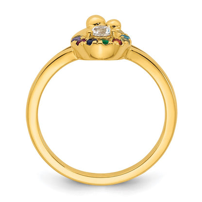 14K White Gold Diamond Band