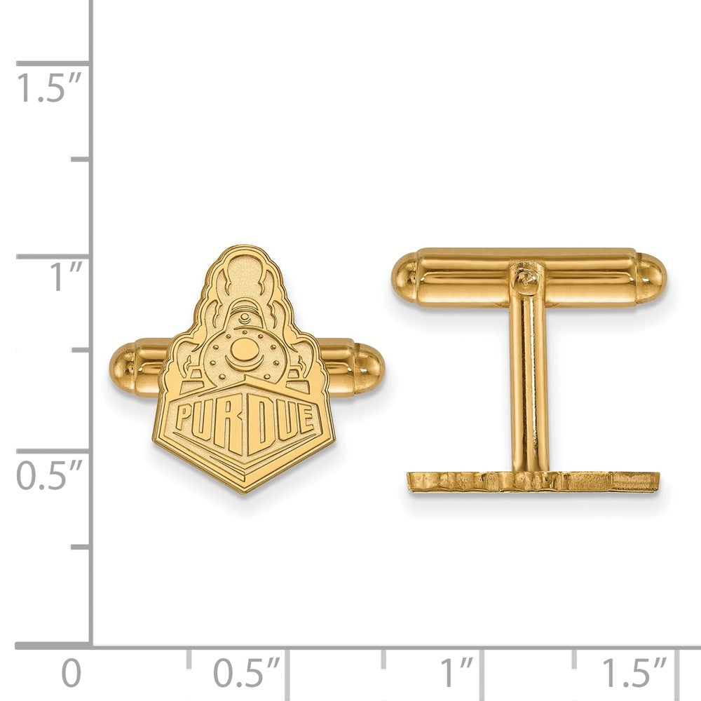 14K Yellow Gold Gold LogoArt Purdue University Boilermakers Train Logo Cuff Links