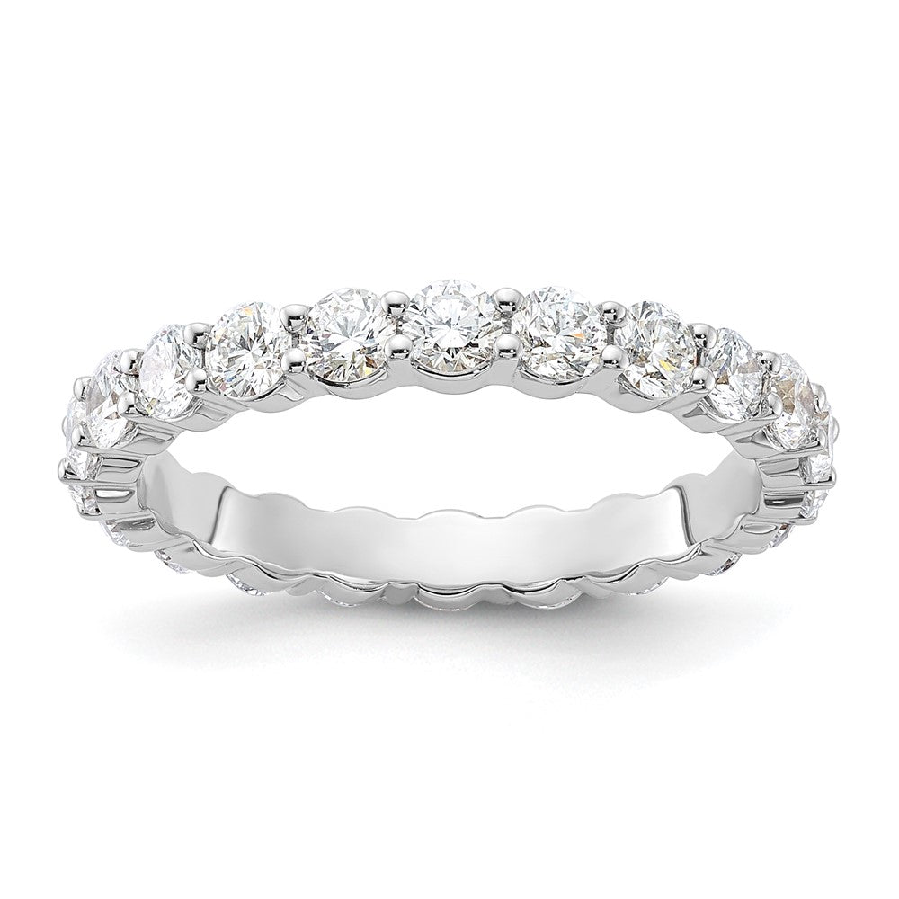 14K Yellow Gold 1 1/2 carat Lab Grown Diamond VS+ F+ Round Complete Channel Set Size 7 Eternity Wedding Band Ring