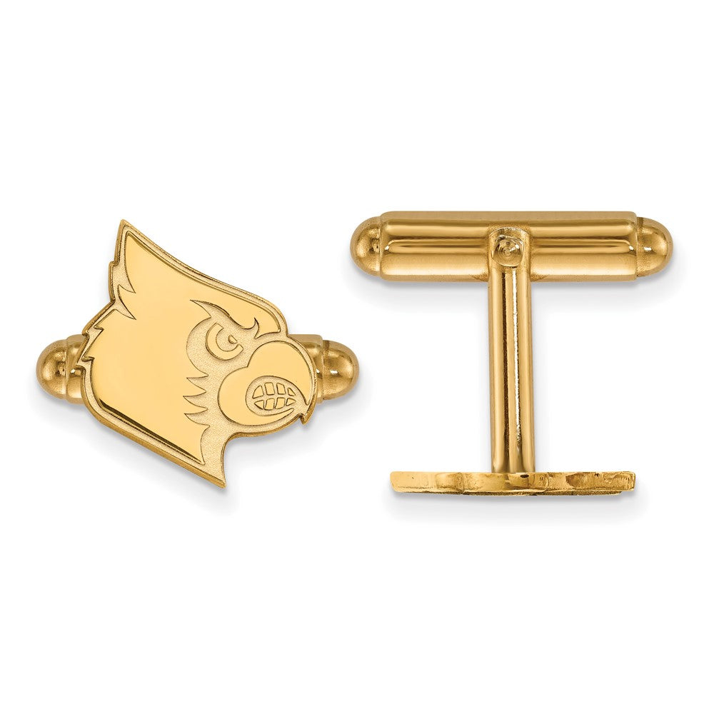 14K Yellow Gold Gold LogoArt University of Louisville Cardinal Cuff Links