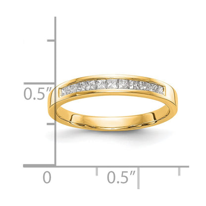 14K Yellow Gold Diamond Wedding Band Ring
